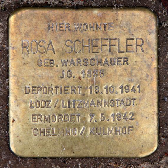 Stolperstein Münchener Str 16 (Schön) Rosa Scheffler