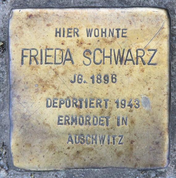 Stolperstein Münchener Str 21 (Schön) Frieda Schwarz