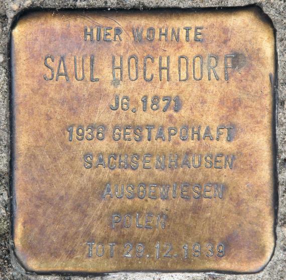 Stolperstein Münchener Str 25 (Schöb) Saul Hochdorf