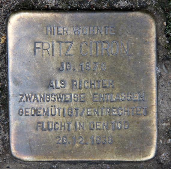 Stolperstein Münchener Str 2 (Schön) Fritz Citron
