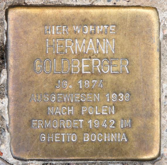 Stolperstein Münchener Str 48 (Schöb) Hermann Goldberger