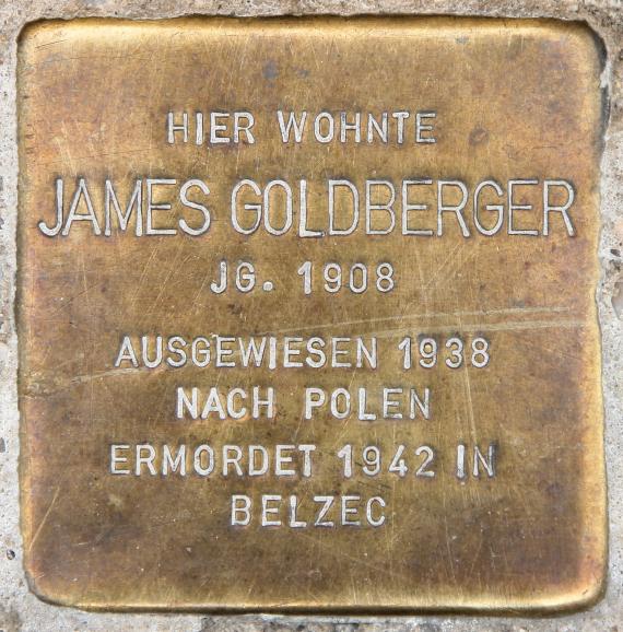Stolperstein Münchener Str 48 (Schöb) James Goldberger