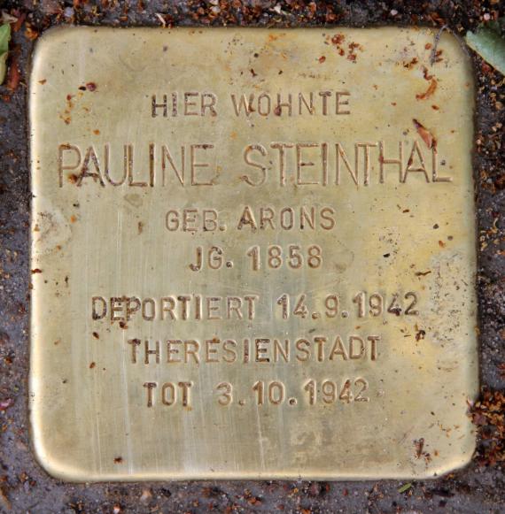 Stolperstein Münchener Str 6 (Schön) Pauline Steinthal