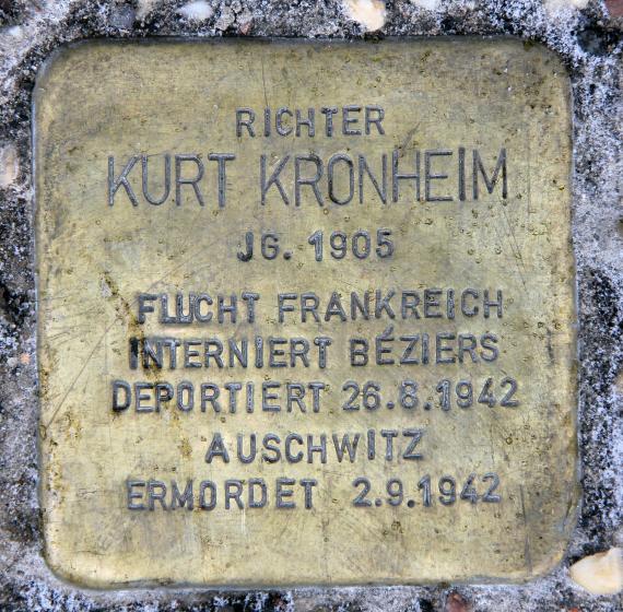 Stolperstein Magdeburger Platz 1 (Tierg) Kurt Kronheim