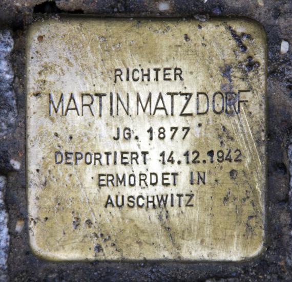 Stolperstein Magdeburger Platz 1 (Tierg) Martin Matzdorf