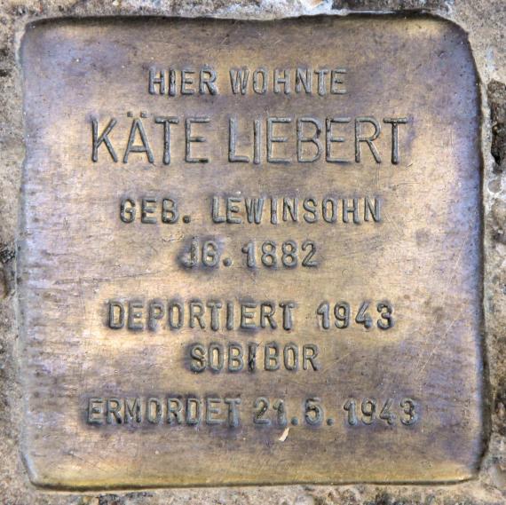 Stolperstein Manfred-von-Richthofen-Str 9 (Templ) Käte Liebert