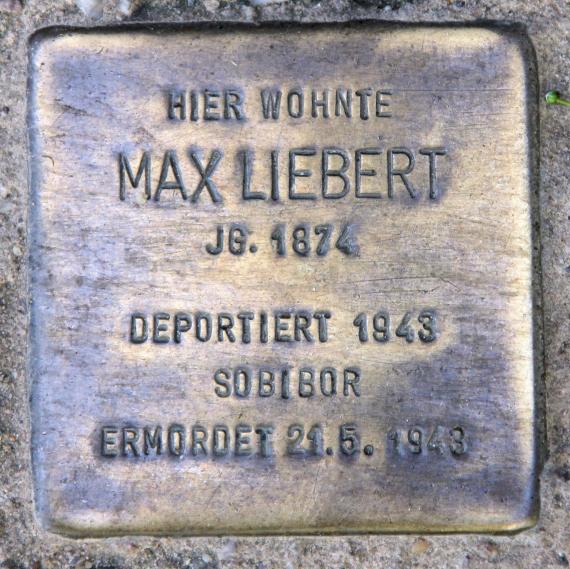 Stolperstein Manfred-von-Richthofen-Str 9 (Templ) Max Liebert