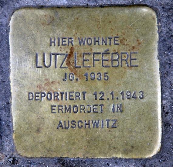 Stolperstein Marburger Str 3 (Charl) Lutz Lefébre