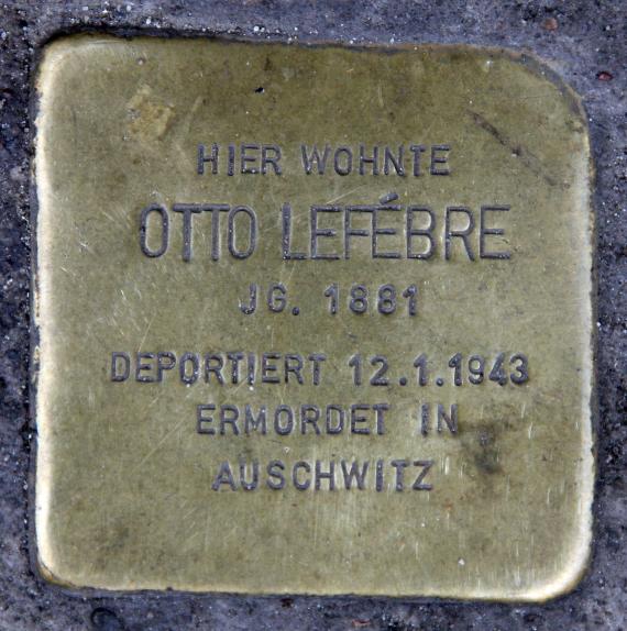 Stolperstein Marburger Str 3 (Charl) Otto Lefébre