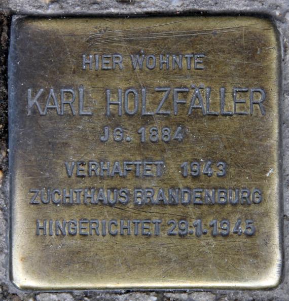 Stolperstein Markgrafendamm 35 (Friedr) Karl Holzfäller
