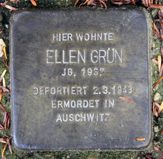 Stolperstein Markgrafenstr 22 (Frohn) Ellen Grün