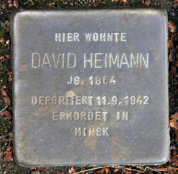 Stolperstein Markgrafenstr 64 (Frohn) David Heimann