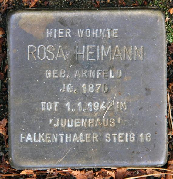 Stolperstein Markgrafenstr 64 (Frohn) Rosa Heimann
