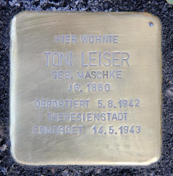 Stolperstein Martin-Luther-Str 107 (Schön) Toni Leiser
