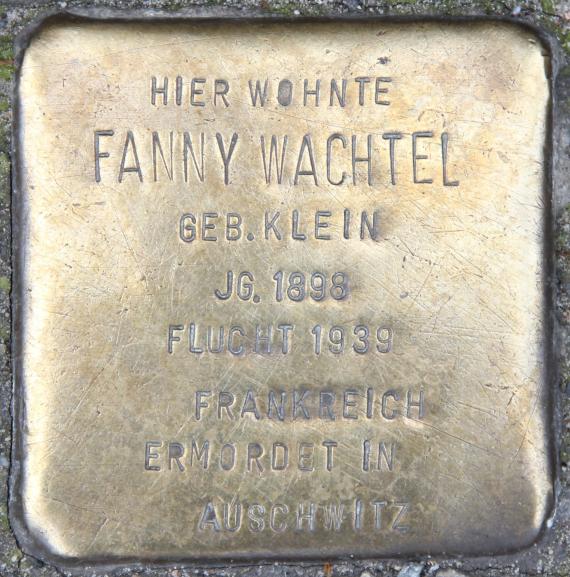 Stumbling Stone Martin-Luther-Str 11 (Schöb) Fanny Wachtel