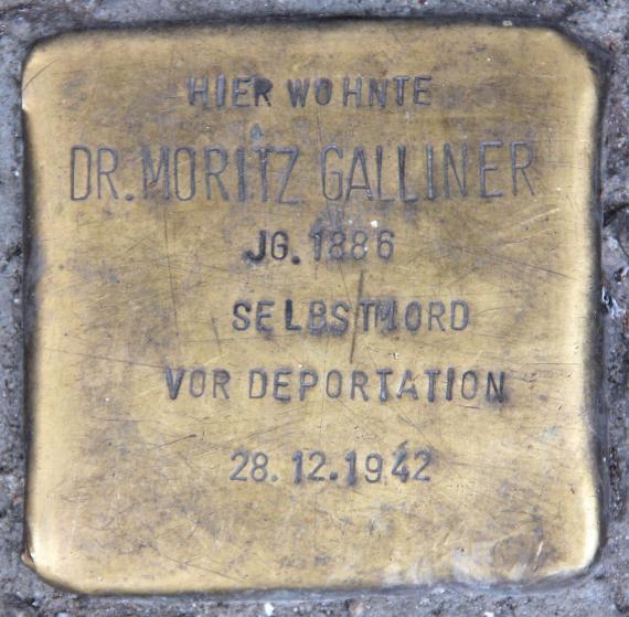 Stolperstein Martin-Luther-Str 12 (Schöb) Moritz Galliner
