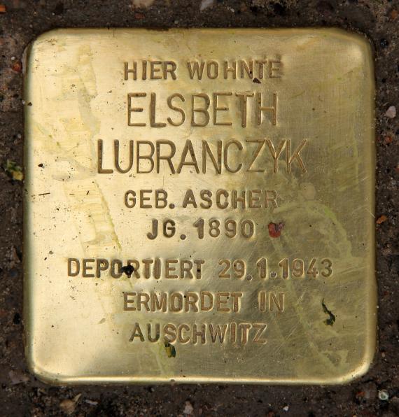 Stolperstein Martin-Luther-Str 42 (Schön) Elsbeth Lubranczyk
