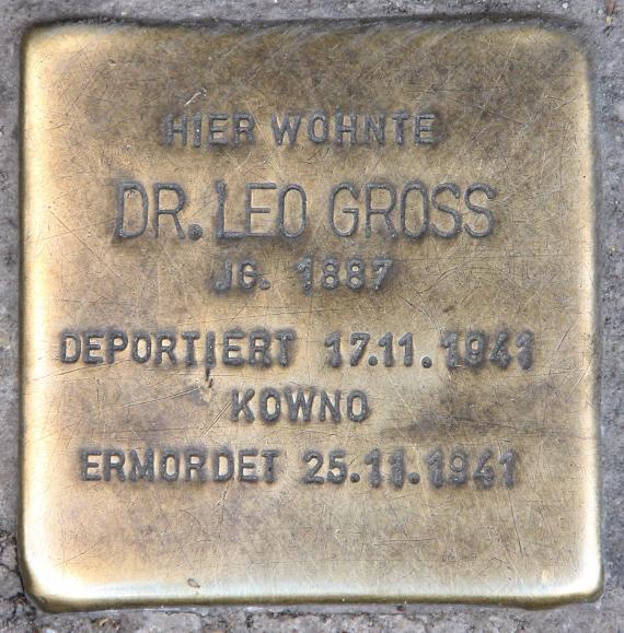 Stolperstein Martin-Luther-Str 65 (Schön) Leo Gross