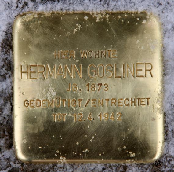 Stumbling Stone Matternstr 5 (Frhai) Hermann Gosliner