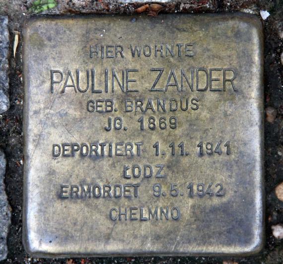 Stumbling Stone Meraner Str 54 (Schön) Pauline Zander