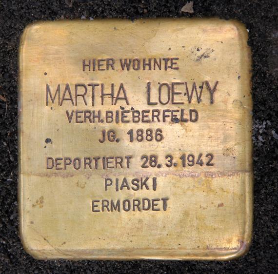 Stolperstein Motzstr 13 (Schön) Martha Loewy