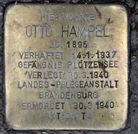 Stolperstein Motzstr 30 (Schön) Otto Hampel