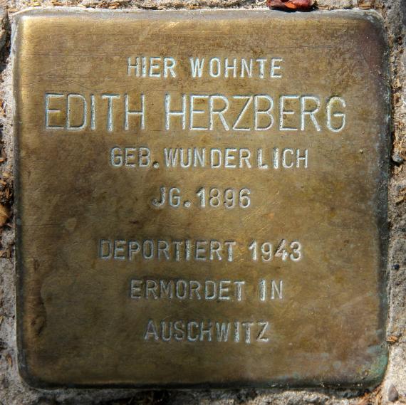 Stolperstein Motzstr 51 (Schön) Edith Herzberg