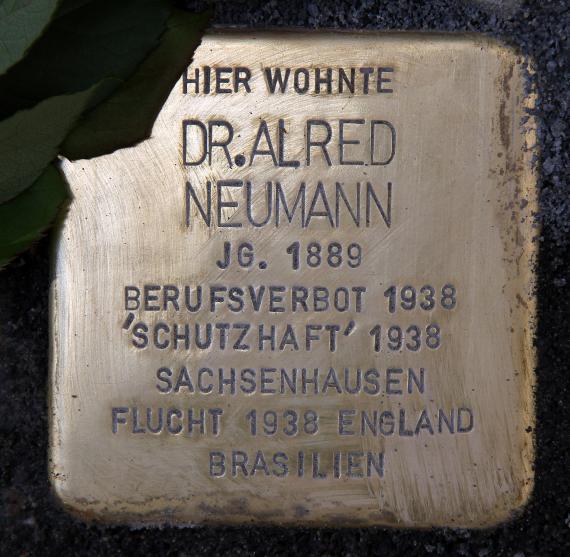 Stolperstein Motzstr 52 (Schön) Alfred Neumann