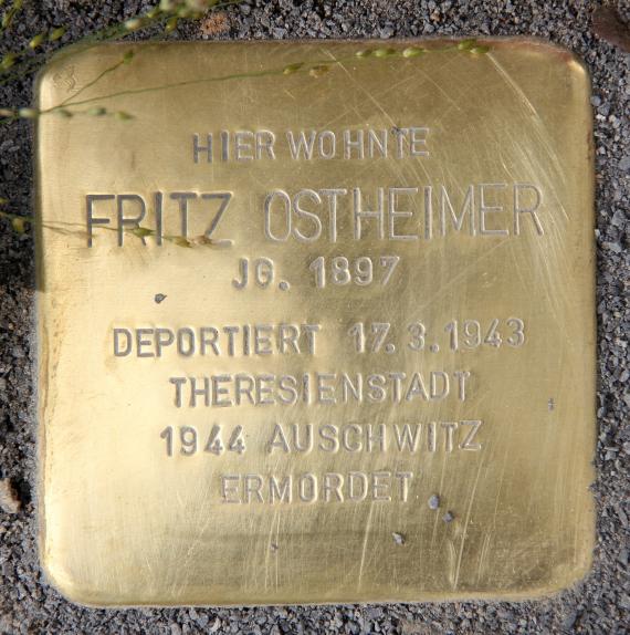 Stolperstein Motzstr 70 (Schön) Fritz Ostheimer