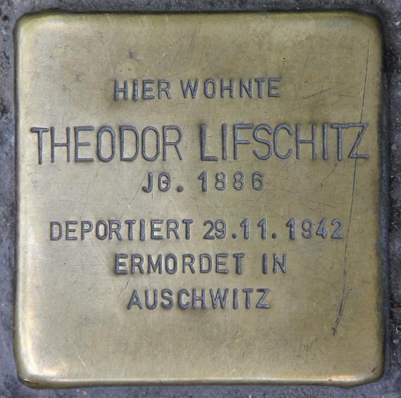 Stolperstein Nürnberger Str 65 (Schönb) Theodor Lifschitz