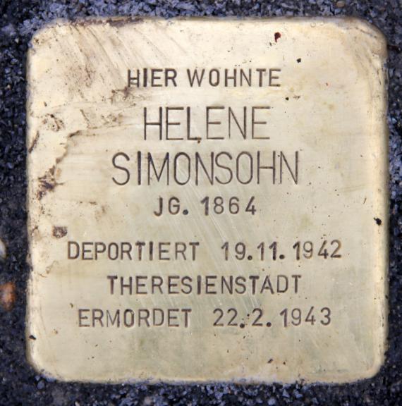 Stolperstein Neuwieder Str 55 (Karlh) Helene Simonsohn