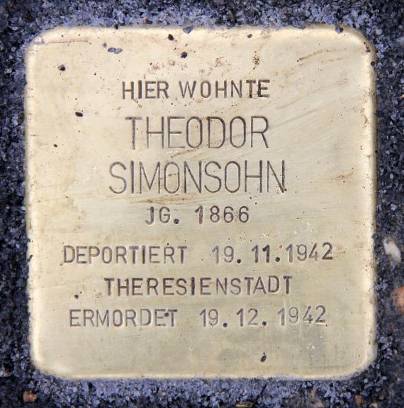 Stolperstein Neuwieder Str 55 (Karlh) Theodor Simonsohn