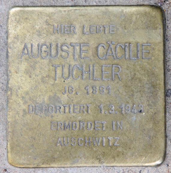 Stolperstein Nollendorfstr 28 (Schöb) Auguste Cäcilie Tuchler