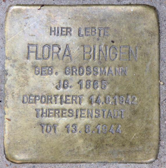 Stolperstein Nollendorfstr 28 (Schöb) Flora Bingen