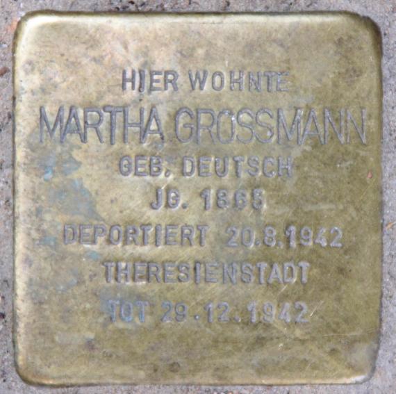Stolperstein Nollendorfstr 28 (Schöb) Martha Grossmann