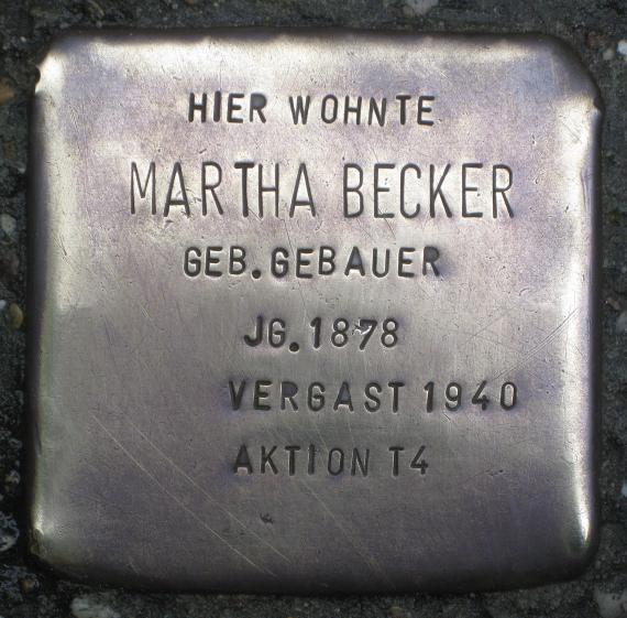 Stolperstein Nordbahnstraße 34 Martha Becker