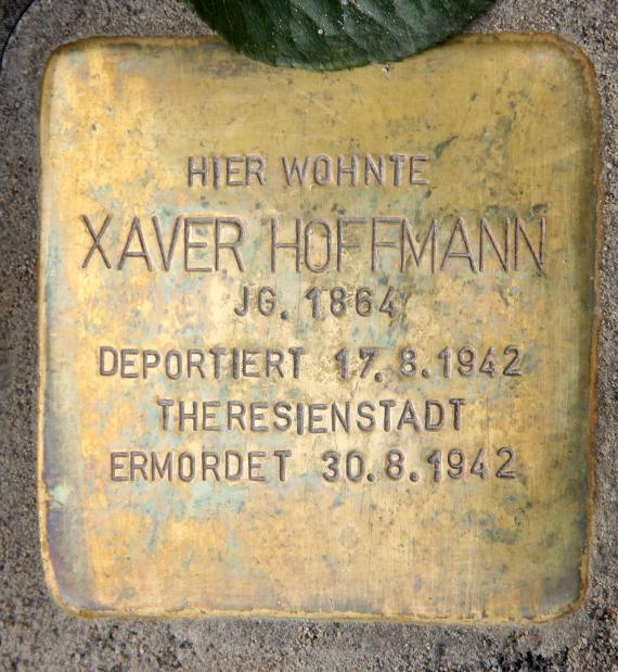 Stolperstein Oberwasserstr 13 (Mitte) Xaver Hoffmann