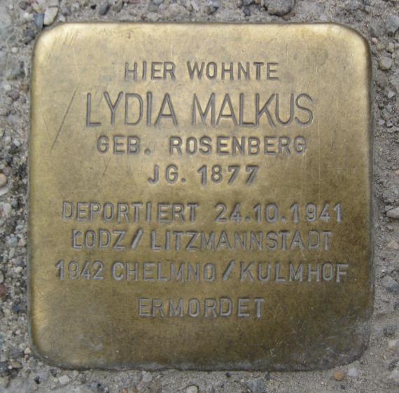 Stolperstein Oranienburger Str 64 Lydia Malkus