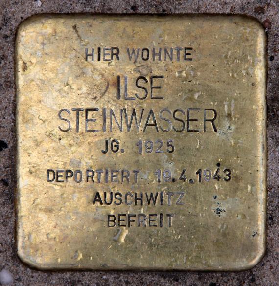 Stumbling Stone Oranienburger Str 89 (Mitte) Ilse Steinwasser