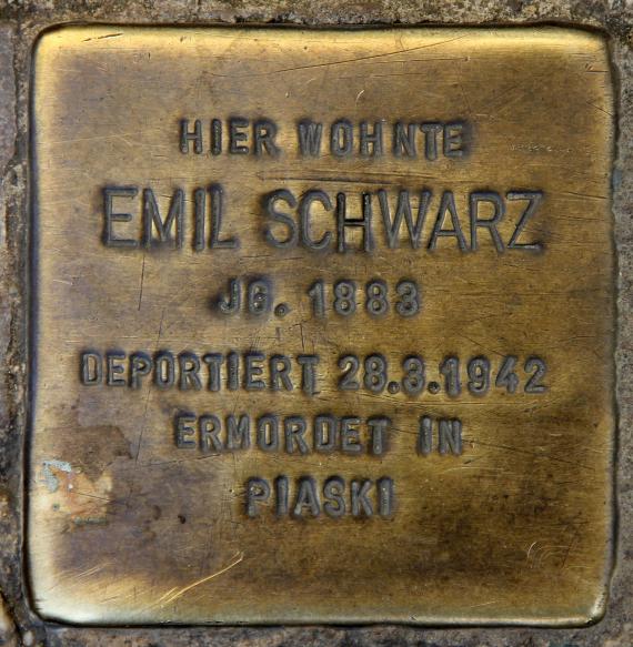 Stolperstein Ostender Str 2 (Wedd) Emil Schwarz