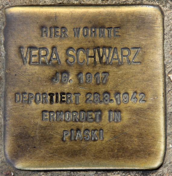 Stolperstein Ostender Str 2 (Wedd) Vera Schwarz