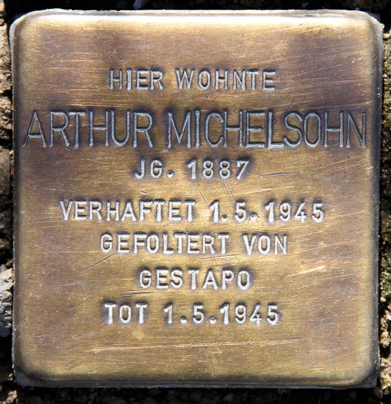 Stolperstein Otto-Braun-Str 86 (Friedh) Arthur Michelsohn