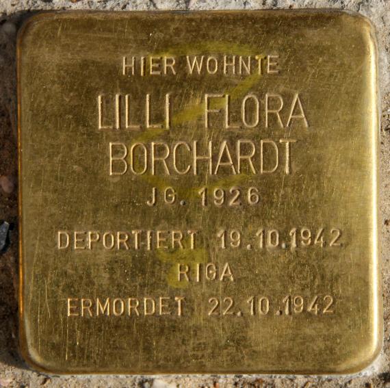 Stolperstein Pallasstr 12 (Schön) Lilli Flora Borchardt
