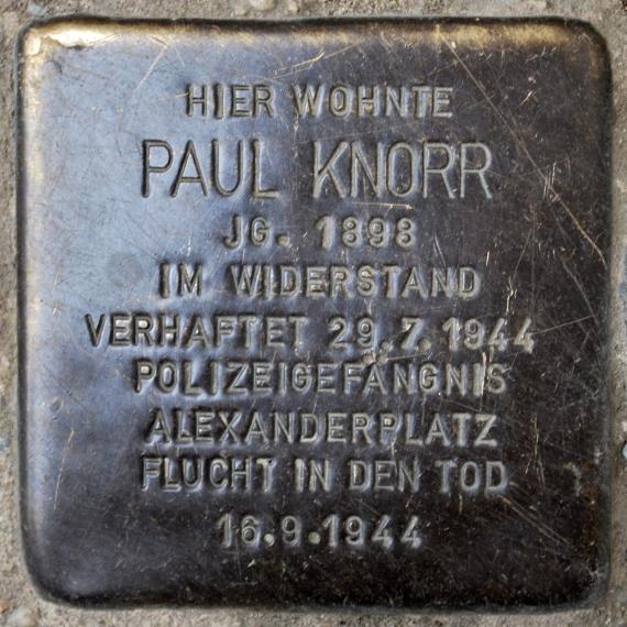 Stolperstein Paul Knorr Bornemannstraße 14 0100
