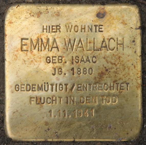 Stumbling stone Penzberger Str 5 (Schö) Emma Wallach