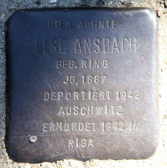 Stolperstein Peter-Strasser-Weg 22 (Templ) Else Ansbach