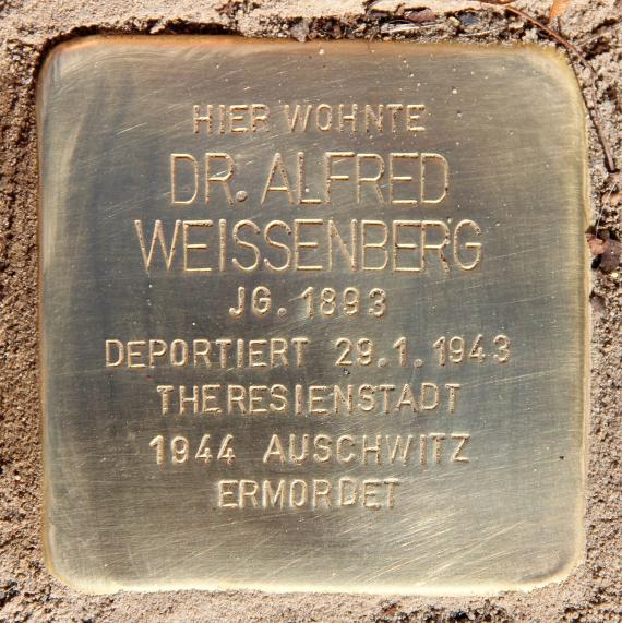 Stolperstein Pichelsdorfer Str 12 (Willst) Alfred Weissenberg
