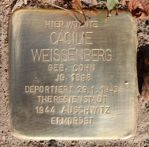 Stolperstein Pichelsdorfer Str 12 (Willst) Cäcilie Weissenberg