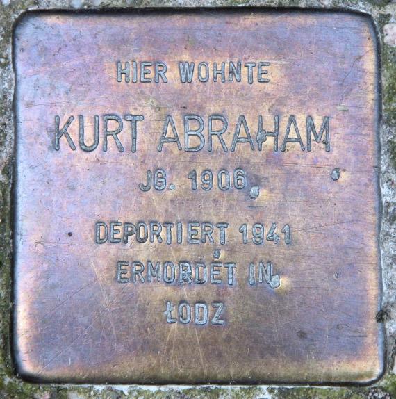 Stolperstein Platz der Vereinten Nationen 26 (Friedh) Kurt Abraham