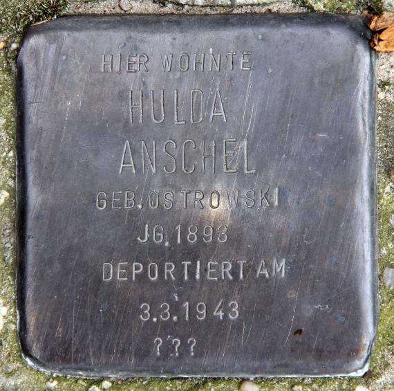 Stolperstein Platz der Vereinten Nationen 5 (Frhain) Hulda Anschel